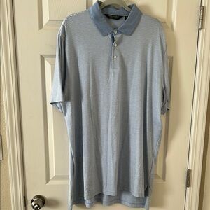 Greg Norman Blue Striped Polo Shirt